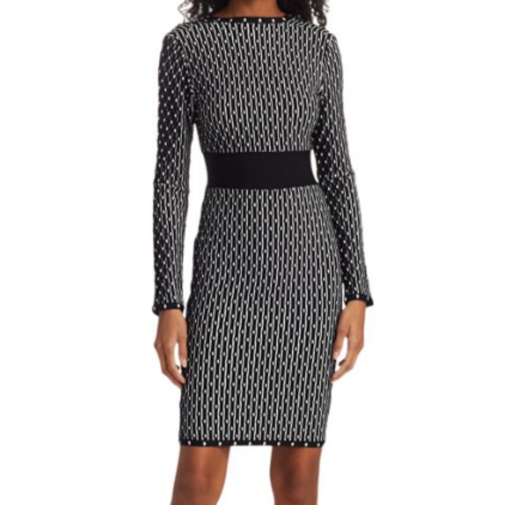 Herve Leger Jacquard Knit Dress